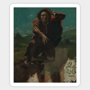 The Man Made Mad with Fear by Gustave Courbet Magnet